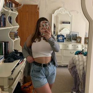 Gray ribbed cardigan